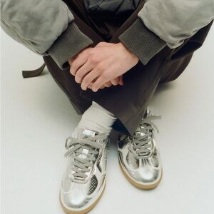 Alohas Silver leather sneakers